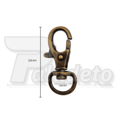 Mosquetão REF 1044 / 08MM Ouro Velho