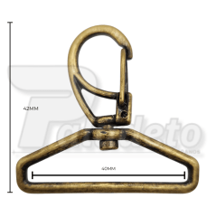 Mosquetão REF 1166 / 40MM Ouro Velho