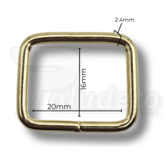 Passador 20mm Dourado