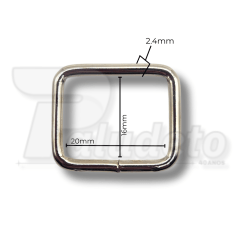 Passador 20mm Niquelado