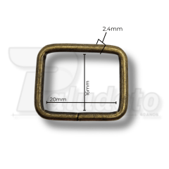 Passador 20mm Ouro Velho