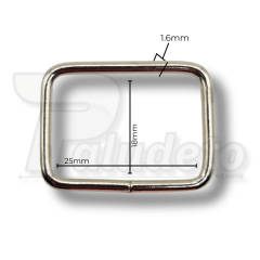 Passador 25mm Niquelado