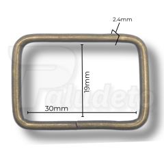 Passador 30mm Ouro Velho