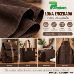 Lona Encerada 100% Algodão LG 1,50m - Marrom Lona Encerada 100% Algodão LG 1,50m - Marrom