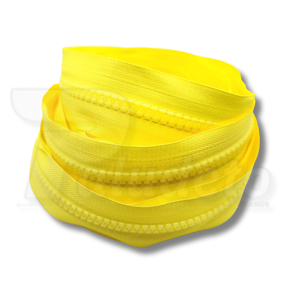 Zíper Tratorado - por metro  - Amarelo NEON