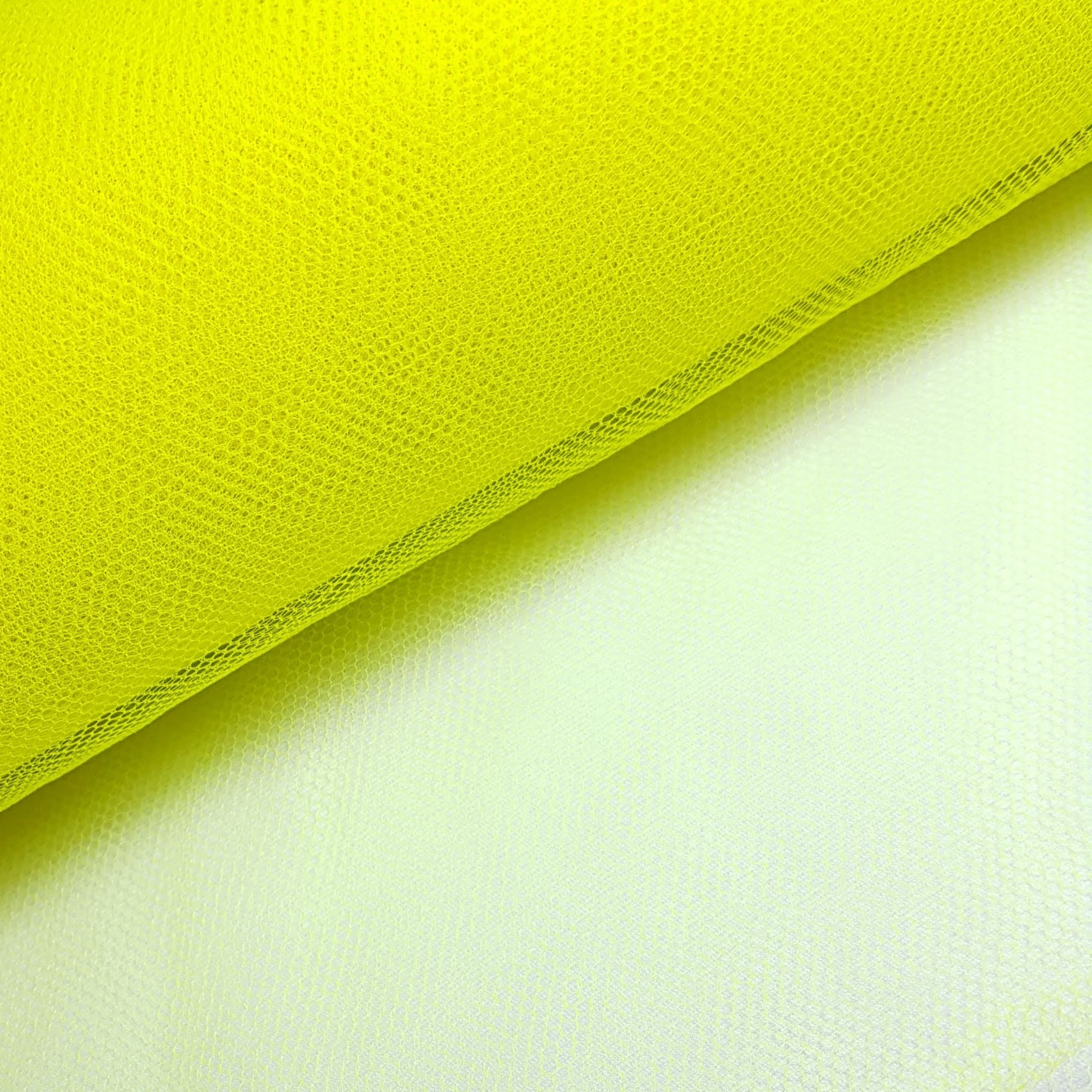 Tule Amarelo Neon Largura 120cm 100% Poliéster